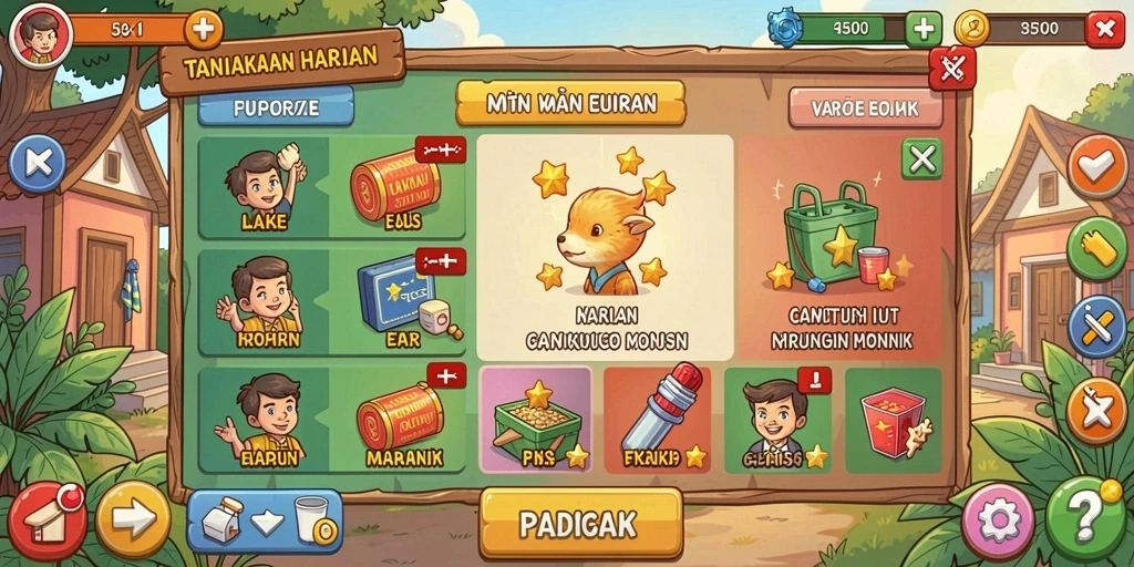 Screenshot menunjukkan misi spesial yang tersedia untuk pemain.