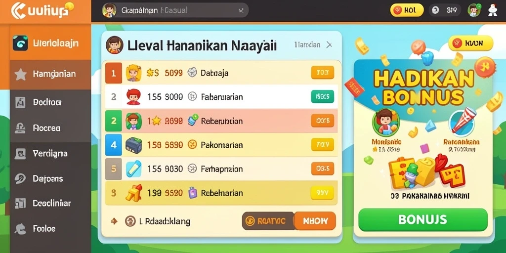 Hadiah menarik untuk pencapaian dalam game.
