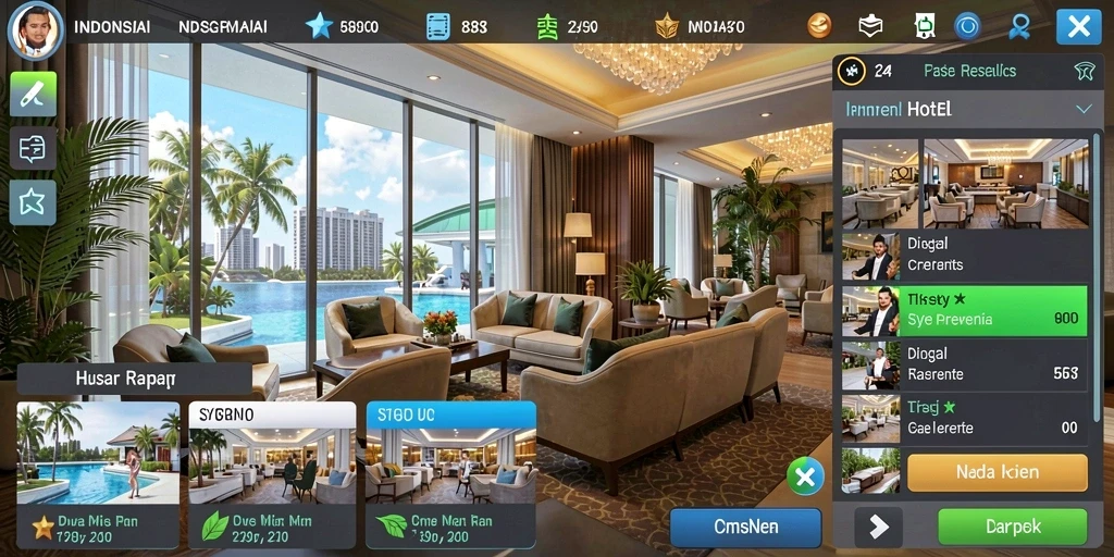 Level menantang dengan pemandangan yang indah.